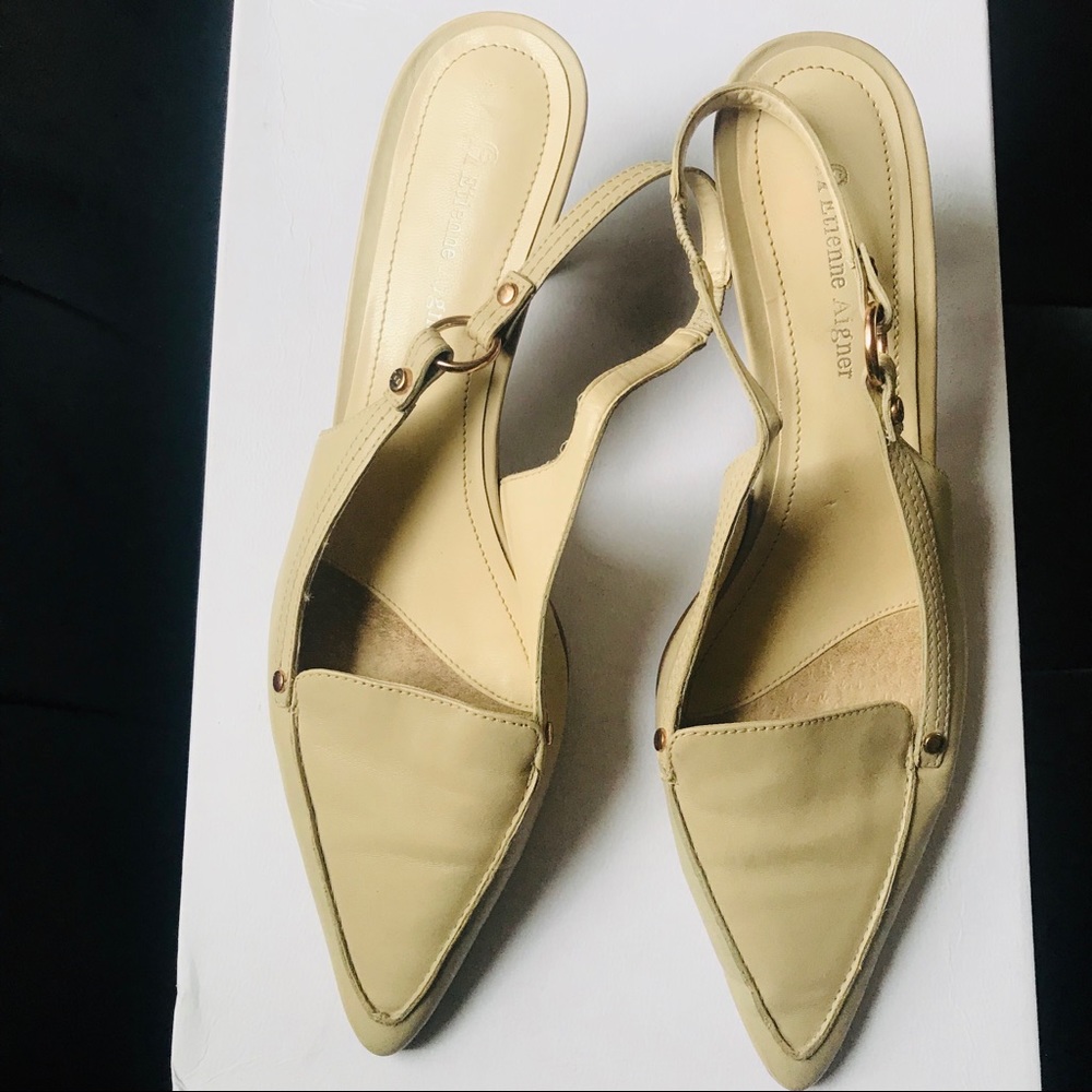 Etienne Aigner cream size8M shoes small heel